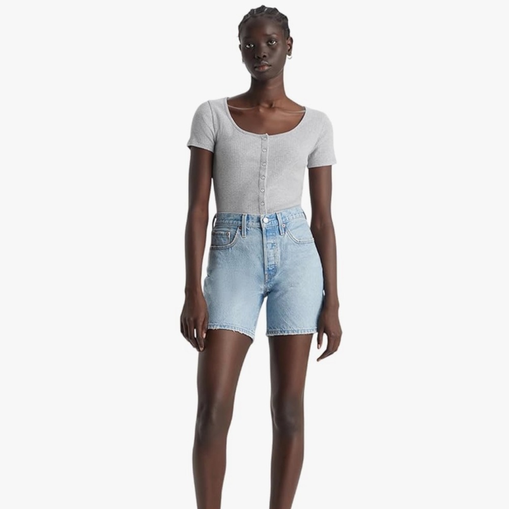 Levi's Women's 501 Mid Thigh Shorts NWT - Picture 4 of 6
